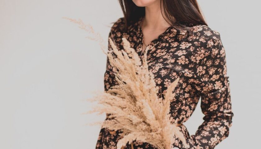 robe moulante fleurie