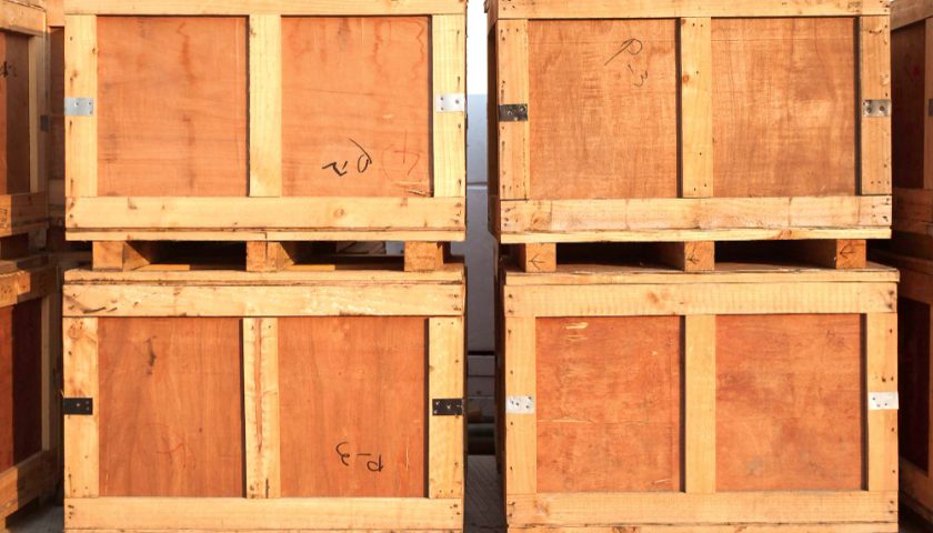 caisse en bois pour le transport d'oeuvre d'art